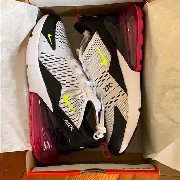 nike air max 270 white volt black fuchsia